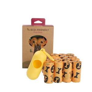 2025 lindo hueso impreso patrón Limpieza de mascotas respetuoso con el medio ambiente biodegradable perro excrementos heces bolsa de recolección de caca - Product Image 4