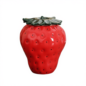 800 מ "ל חידוש עיצוב תות בצורת תות שדה אורז קרמי, אחסון ביתי וארגון לקישוט שולחן אוכל - Product Image 5