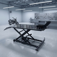 Table élévatrice pneumatique pour moto, à ciseaux, à commande pneumatique, construction robuste en acier pour moto