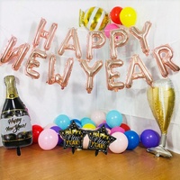 Décor de Ballon de fond, ensemble cadeau, fournitures de fête de réveillon chinois, Globos, décoration, bonne année