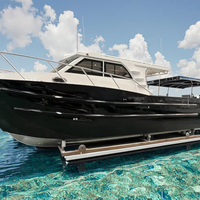 Yacht de luxe en aluminium de 36 pieds pour 8 personnes moteur hors-bord écran tactile contrôle croisière et pêche sport bateau de loisirs