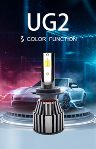 Ampoule <span class=keywords><strong>LED</strong></span> UGGV 3 couleurs CSP 6000K 4300K 3000K Tous types de douilles H1 H3 H4 H7 H11 9005 9006 Faisceau 360° Super Lumineux 50W - Product Image 2