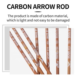 Flèches en carbone, <span class=keywords><strong>bois</strong></span> et bambou avec plumes de dinde pour <span class=keywords><strong>arc</strong></span> classique traditionnel et chasse, 400/500/600 Spines, pointes amovibles, équipement - Product Image 3