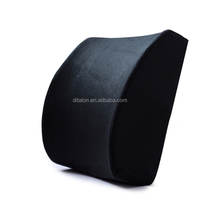 Coussin dorsal carré de luxe en mousse à mémoire de forme soulagement de la douleur au bas du dos pour blanchisseur d'avion de voiture de bureau avec couverture en maille souple amovible