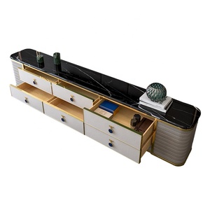 Meuble Tv en fer forgé, <span class=keywords><strong>grand</strong></span> <span class=keywords><strong>Format</strong></span>, support en chêne noir véritable, gris Rose, or, Console française Style contemporain, nouveau modèle - Product Image 1