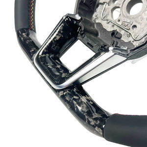 Para <span class=keywords><strong>Audi</strong></span> New Q Series Q2 Q3 Q5 Q7 Q8 A6 Versión deportiva Alcantara Volante de fibra de carbono forjado de cuero Modificación personalizada - Product Image 5