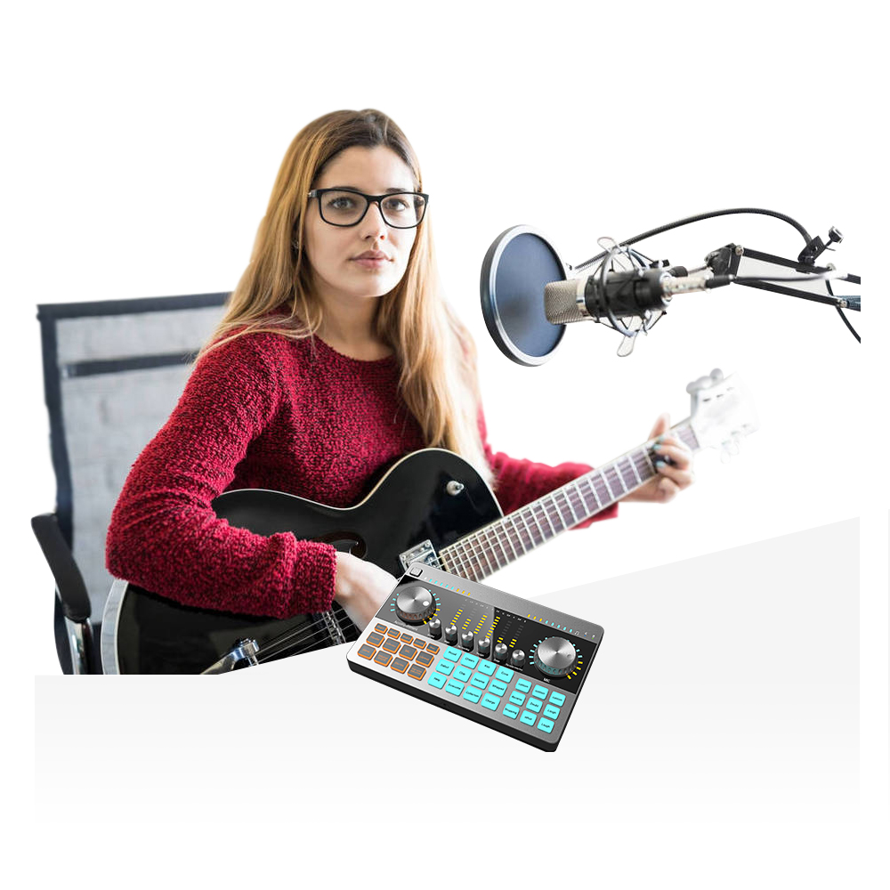 Прямая поставка, профессиональный звуковой микшер с интерфейсом Usb, звуковая карта для звуковой съемки в реальном времени