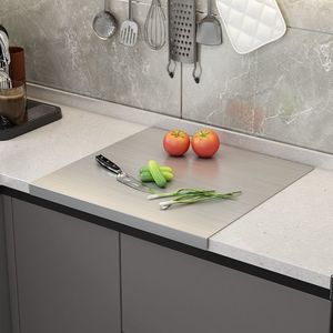 40x30 cm Double-Sided Rectangle Stainless Steel Chopping Block Household Rolling Kneading Panel Fruit Cutting <strong>Kitchenware</strong> - Product Image 2