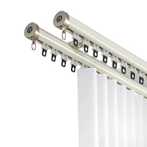 Popular Artistic Track Rail Concealed From View Design Bracket Effective Noise Blocking Curtain Poles Tracks