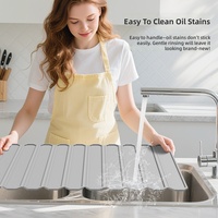 Tapis de drainage en silicone pour assiettes, antidérapant, isolant thermique, pour comptoir de cuisine