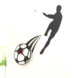 Creative Soccer <b>Wall</b> <b>Clock</b> Irregular Shape <b>Silent</b> Quartz Movement For Bedroom Living Room - Product Image 2