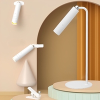 Lampe de table portable multifonction 4 en 1 détachable, rechargeable, LED, pour la maison, le bureau, à intensité variable en continu, lampe de bureau magnétique