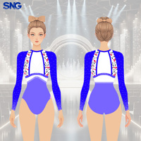 Mystique Girls Design personnalisé Vêtements de gymnastique respirants Justaucorps de compétition à manches courtes Ballet Performance Vente en gros