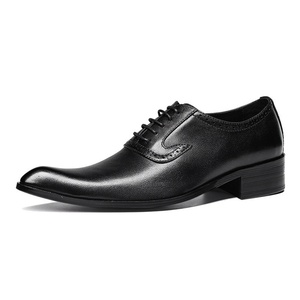 Chaussures en cuir noires à talons hauts pour homme, style japonais, pour soirée, mariage ou performance - Product Image 3
