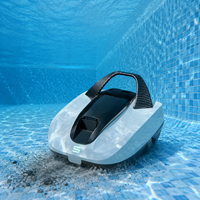 Aspirateur robotisé de piscine haut de gamme, filtration fine de 10 à 100 μm, système à double moteur pour l'élimination des feuilles, de la boue, du sable et des algues
