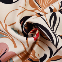 Tissu 100 % rayonne tissé écologique à motif floral imprimé, léger, doux et respirant pour robes et vêtements pour filles et femmes, vente en gros