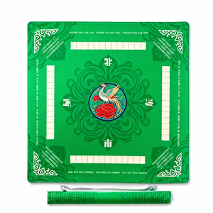 Tapis d'apprentissage de mahjong américain de haute qualité, anti-bruit, avec sac de transport noir, pour table, antidérapant, bleu - Product Image 4