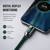 Kabel Pengisian Cepat USB-C 100W Grosir, Kabel Ponsel Kepang Nilon, Kabel Pengisian Universal