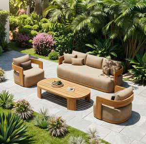 Custom Hardware Table OEM ODM Custom Accessible Luxury Wooden <b>Square</b> HighStool Table for Courtyard Seaside Villa - Product Image 2