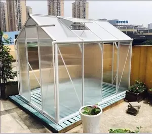 Yeni stil geri çekilebilir polikarbonat bahçe güneş odası dört sezon yeşil ev