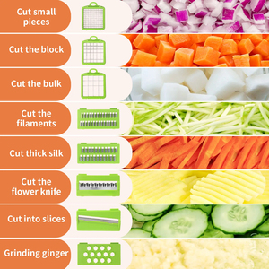 Wholesale Multifunctional <b>Vegetable</b> Hand Plastic Food Cutter Steel Veggie Container Kitchen Gadgets Onion Slicing - Product Image 2