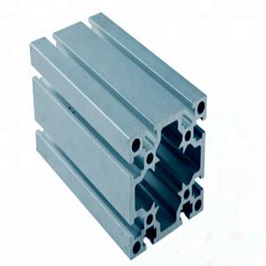 Profil Aluminium Ekstrusi Industri Tugas Berat, Profil Aluminium Alloy 8080 dengan Alur Ganda T-Slot, Anodisasi Hitam, Buatan Pabrik Cina - Product Image 3