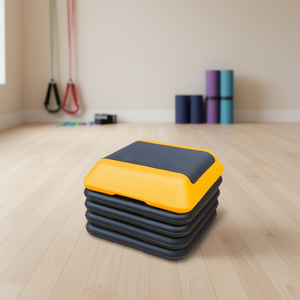 Plateforme d'exercice jaune réglable en hauteur, équipement de fitness en TPE, stepper d'entraînement, plateforme d'aérobic - Product Image 2