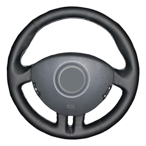 Protector de <span class=keywords><strong>volante</strong></span> de coche <span class=keywords><strong>deportivo</strong></span> de 3 radios de fibra de carbono y cuero de microfibra <span class=keywords><strong>para</strong></span> <span class=keywords><strong>Renault</strong></span> Clio 3 2005-2013 Clio 3 RS 2005-2013 - Product Image 2