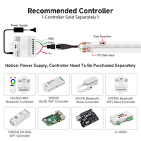 Светодиодная лента FCOB DC5V SPI RGB IC WS2811 с адресной подсветкой, 420 светодиодов, 8 мм, Dream Color, умная, гибкая, цифровая, пиксельная, с эффектом Magic Magic, COB