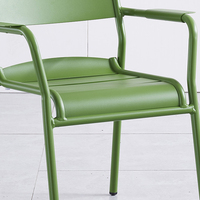 Ensemble de table moderne en aluminium 5 pièces, chaise de style loft, café, chaise de glacier, ensemble de tables et de chaises de restaurant, café