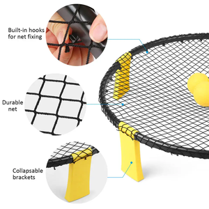 Nouveaux styles de jeux de plage en plein air jouet volley-ball balle rebondissante et filet rond pour Spikeball 3 balle Kit jouet de sport en plastique - Product Image 4