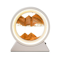 Lampe de chevet créative avec sable mouvant, veilleuse décorative, lampe de table de décompression moderne et minimaliste en plastique
