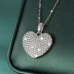 Collier pendentif cœur en zircon plaqué or 14 carats, ensemble complet, bijoux pour la Saint-Valentin, cadeau pour femme - Product Image 3