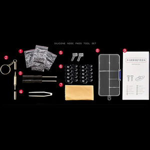 Kit de réparation pour <span class=keywords><strong>lunettes</strong></span>, <span class=keywords><strong>lunettes</strong></span> de soleil, <span class=keywords><strong>lunettes</strong></span> de vue, <span class=keywords><strong>vis</strong></span>, écrous, coussinets, outil de réparation optique - Product Image 6