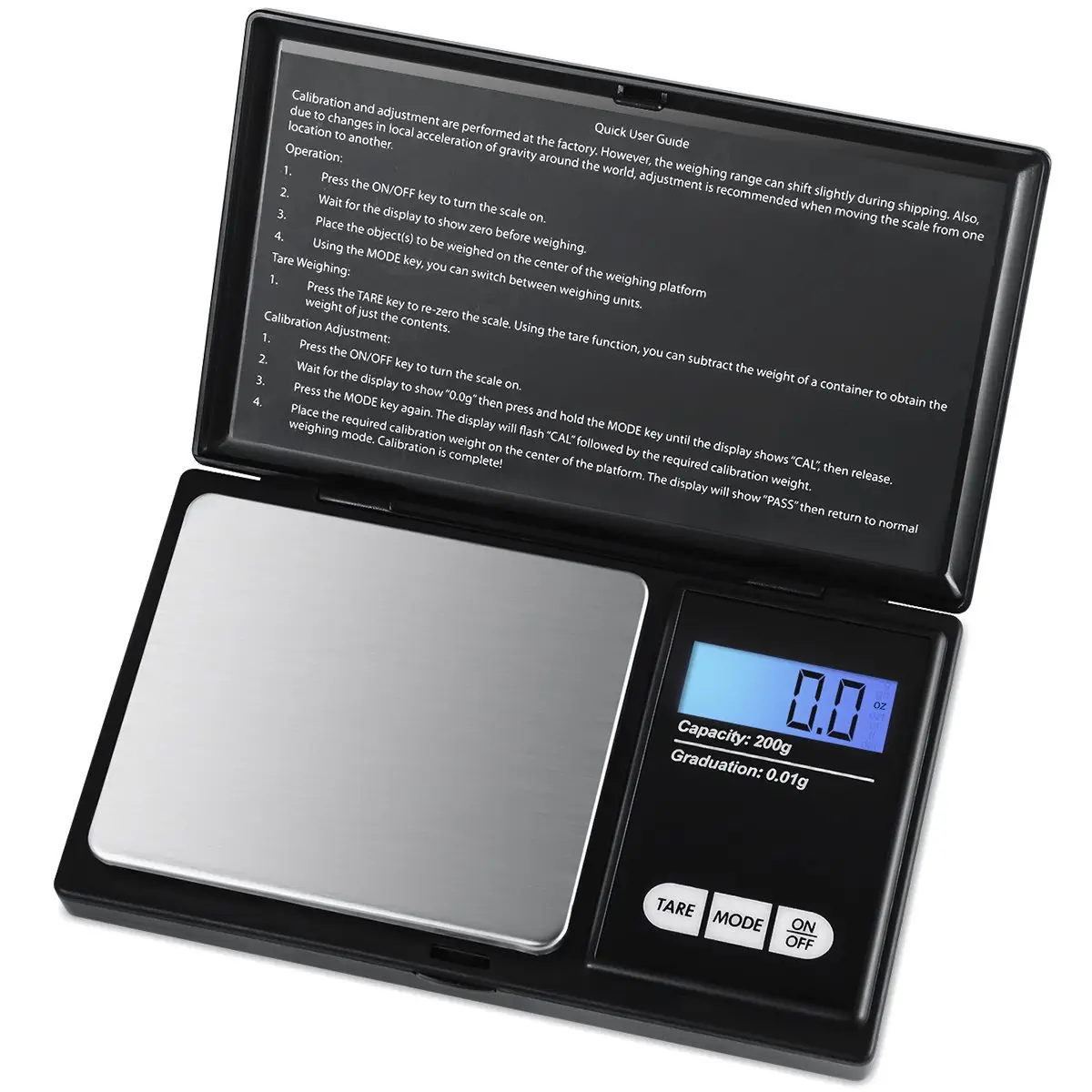 Modische Gewichtsspanne 0,01 g 0,1 g LCD Digitaler Schmuck Gold Gramm Ausgleich Gewicht Taschenwaage 0,01 g