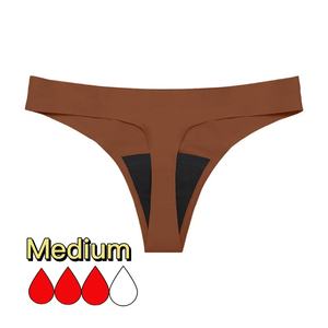 Venta al por mayor de fábrica a prueba de fugas laterales lavable reutilizable flujo pesado período bragas Tanga menstruación Culotte Menstruelle - Product Image 1