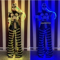 Nouveau Costume de saut à LED Universoul Circus Stilt Walkers Dance Robot Costume pour Future Show Event Party quantité minimale de commande 1 PCS Party Nouveautés
