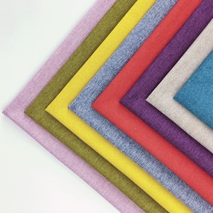 Tissu d'ameublement pour canapé en textile de maison en gros, aspect lin, 100% polyester, tissé uni, tricot, fil teint - Product Image 5
