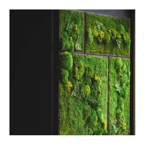 Linwoo Waterproof Fabric Plastic Planter Eco Pots Artificial Moss Moveable Vertical Garden Wall