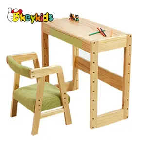 Kids Studie Tafel Stoel Set, Kids Schrijven Tafel En Stoel, School Houten Tafel En Stoel Voor Kinderen W08G157A