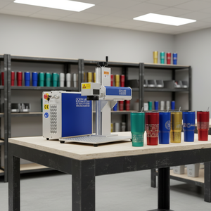 Máquina de Marcado Láser de Fibra OV LASER 300x300mm, Velocidad de 8000mm/s, Precisión de 0.001mm, Soporte DXF/PLT, Torre Rotatoria de 80cm con Eje Z - Product Image 2