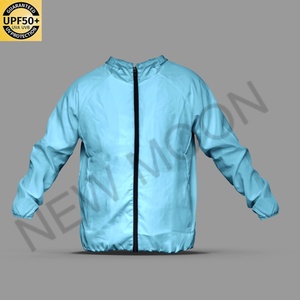 Custom Logo Solid Color Windbreaker <b>Jacket</b> <b>Men</b> <b>Thin</b> Lightweight UV Protection Water Resistant Outdoor Casual Clothing - Product Image 1