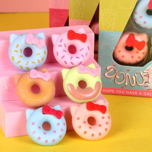 Set di 5 Gomme da Cancellare a Forma di Ciambella con Fiocco, Carine e Creative, per Scuola e Cancelleria - Product Image 4