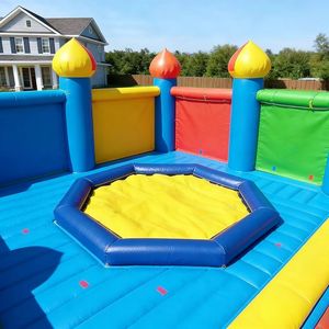 Giochi Sportivi Gonfiabili per Adulti e <span class=keywords><strong>Bambini</strong></span> all'Aperto, Trampolino da Competizione, Percorso a Ostacoli con Scivolo e Piscina - Product Image 4
