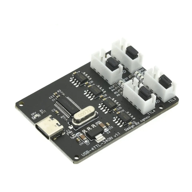 USB to TTL Module CH340 HUB TYPE-C Interface 4-Channel Four Independent TTL