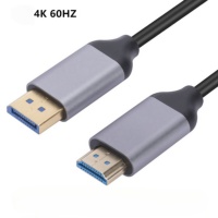Groothandel DP naar HD-adapterkabel, ondersteunt 4K 60Hz, nylon omhulsel, compatibel met laptops, monitoren, tv's en projectoren