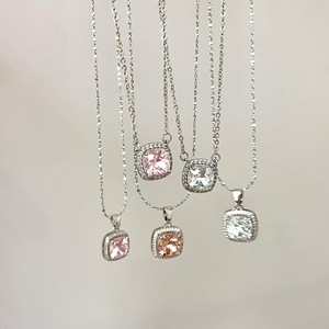 S925 Sterling <b>Silver</b> <b>Diamond</b> Perfume Bottle Pendant <b>Necklace</b> High Fashion Versatile Small Sugar Collar Fashion Pendants Charms - Product Image 1