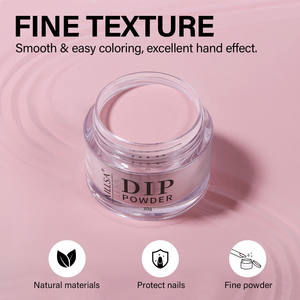 Aillsa 30g/Boîte Poudre à tremper Kit pour ongles Série Rose Bubble Gum Pêche pâle Saumon clair Poudre à tremper de couleur rose nude - Product Image 4