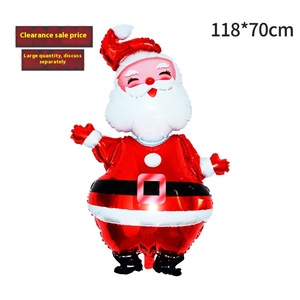 <span class=keywords><strong>Ballon</strong></span> de Noël en forme de dessin animé <span class=keywords><strong>Ballon</strong></span> en aluminium du père Noël pour décorations de fête de réveillon de Noël Fournitures de joyeux Noël - Product Image 6