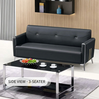 Ensemble de canapés de bureau en cuir PU de haute qualité, structure en bois, éponge haute densité, design moderne pour la maison et l'hôtel, vente en gros, confortable